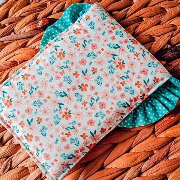 Funda para eReader acolchada con bolsillo – Diseño floral verde - Imagen 3
